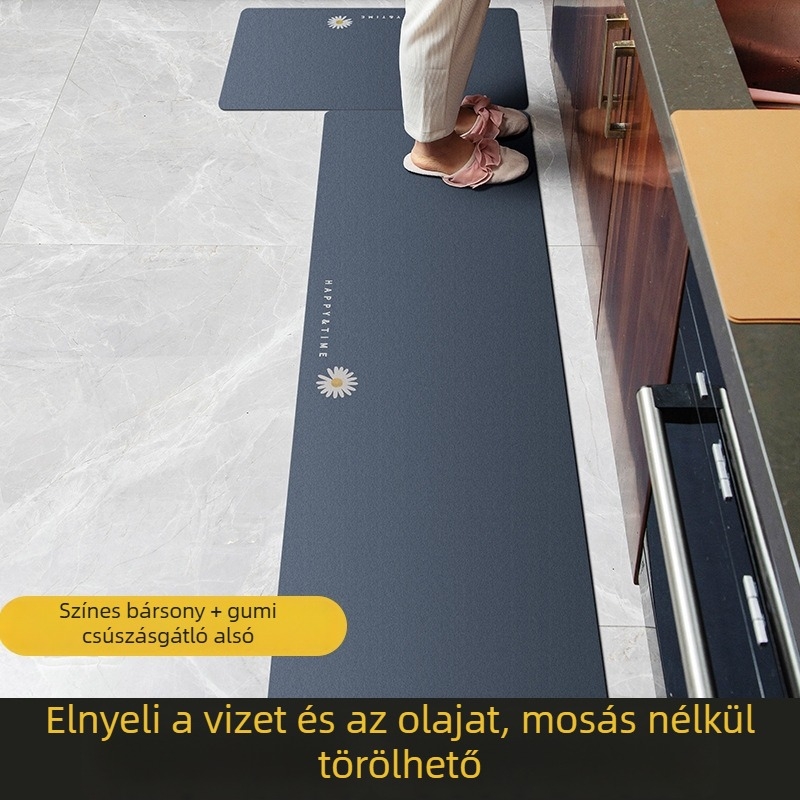 Diatomás iszapból készült konyhai matrac, csúszásmentes, puha párna, gumírozott hátoldallal, gyorsan száradó, vágható