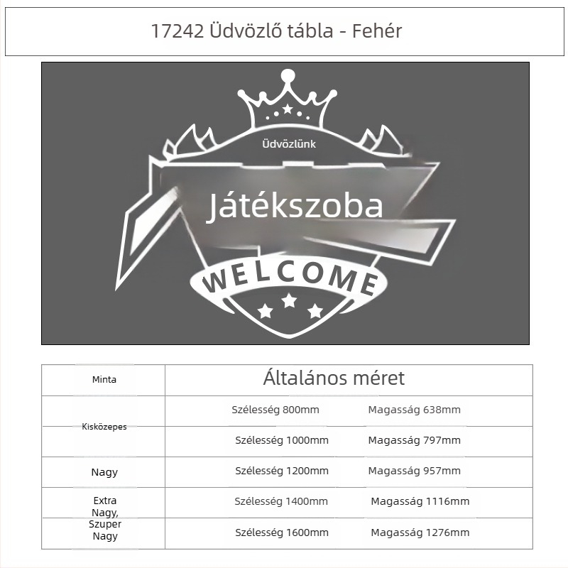 Akril falmatrica dekorációhoz – EMO, vízálló, minta 19136415574