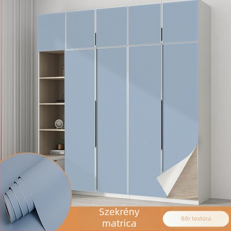 Kiváló minőségű szekrénymatricák gardrób ajtóihoz, nedvességálló öntapadós színváltó fólia, fehér tapéta