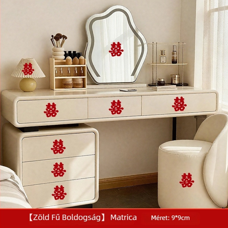 Boldog szó matrica esküvői szobadíszhez – hálószoba szekrényre és sminkasztalra | öntapadós, márka Trip, import nélküli