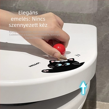 WC-fedélemelő, PVC, öntapadós, modern egyszerű stílus (fürdőszoba, Zootopia sorozat)