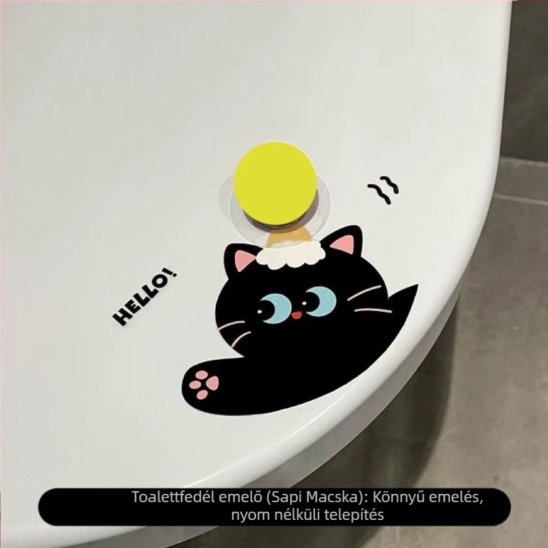 WC-fedélemelő, PVC, öntapadós, modern egyszerű stílus (fürdőszoba, Zootopia sorozat)