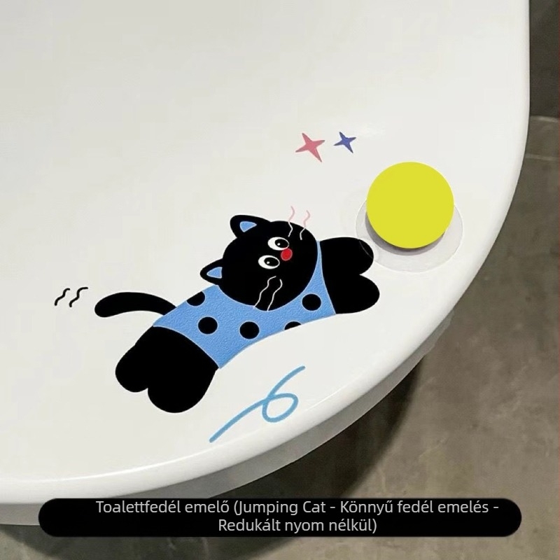 WC-fedélemelő, PVC, öntapadós, modern egyszerű stílus (fürdőszoba, Zootopia sorozat)