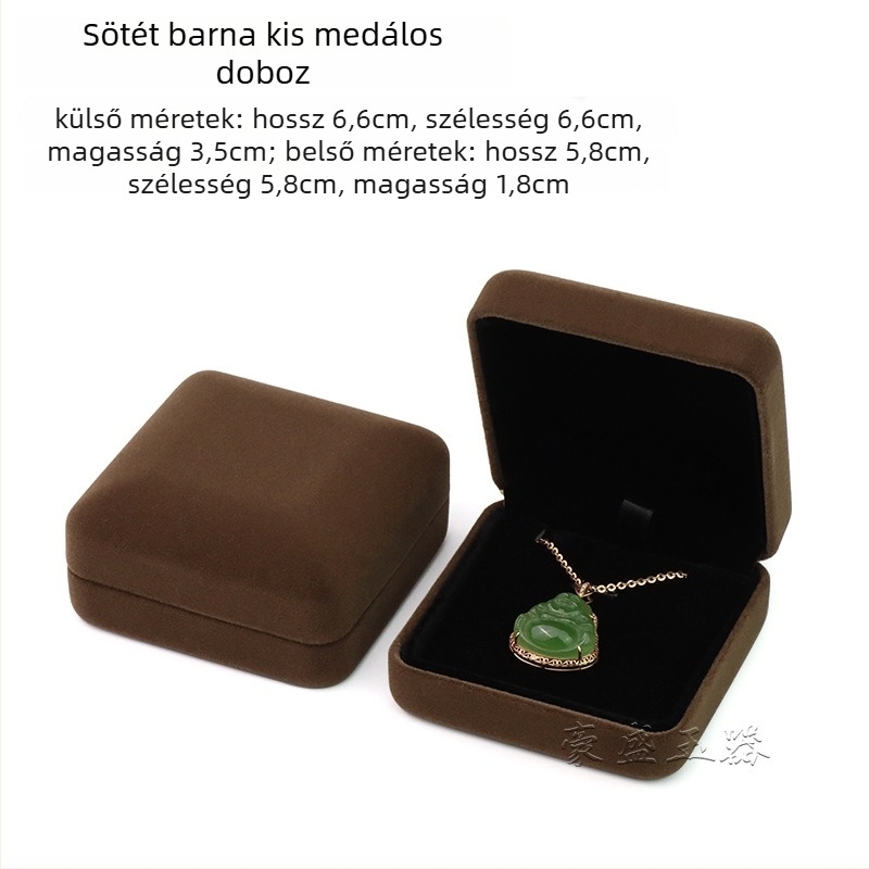 Ékszer bársonydoboz - flanel belsővel, vasból készült bársonydoboz, ékszercsomagolás