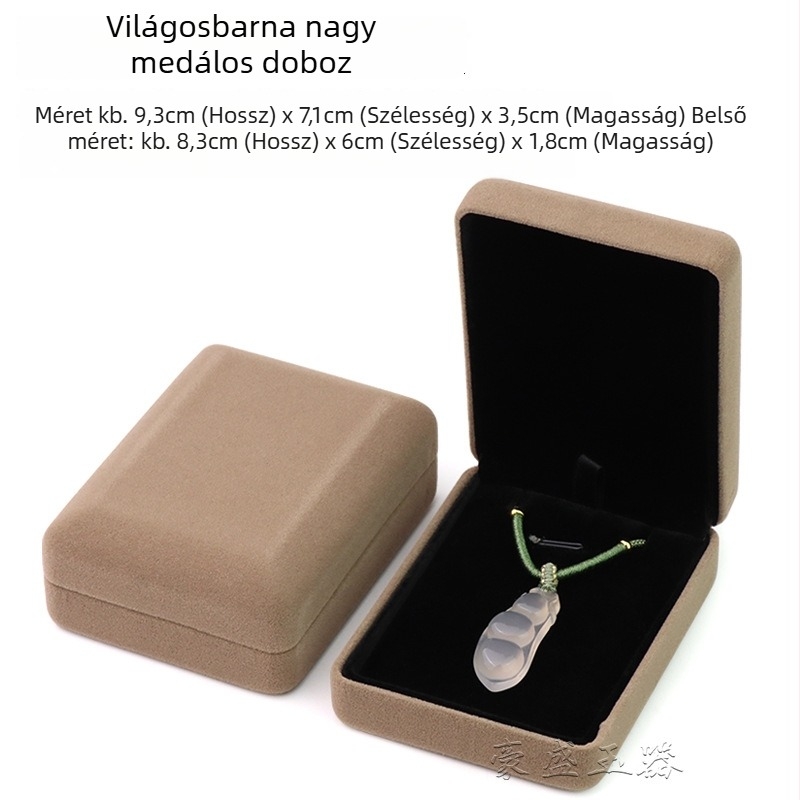 Ékszer bársonydoboz - flanel belsővel, vasból készült bársonydoboz, ékszercsomagolás