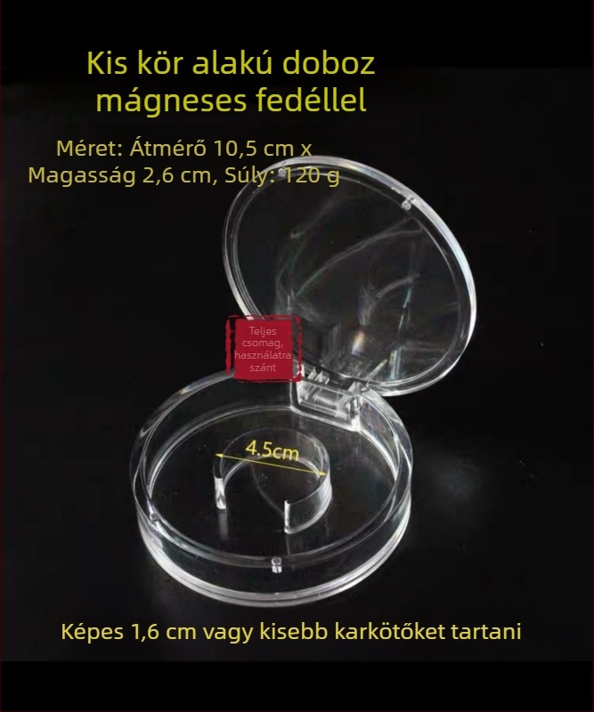 Akril agyaggyöngyök kiállítási doboza, anyag: PC, csomagolási szint: kiskereskedelmi/terminál csomagolás, csomagolás típusa: csomagoló taska, cél: karkötő csomagolás