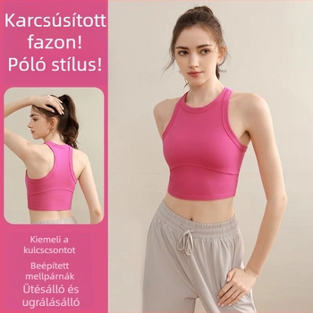 Lulu sportos felső-melltartó készlet nőknek – rövid ujjú, ütésálló, szabadtéri edzéshez, futáshoz és nyári jóga
