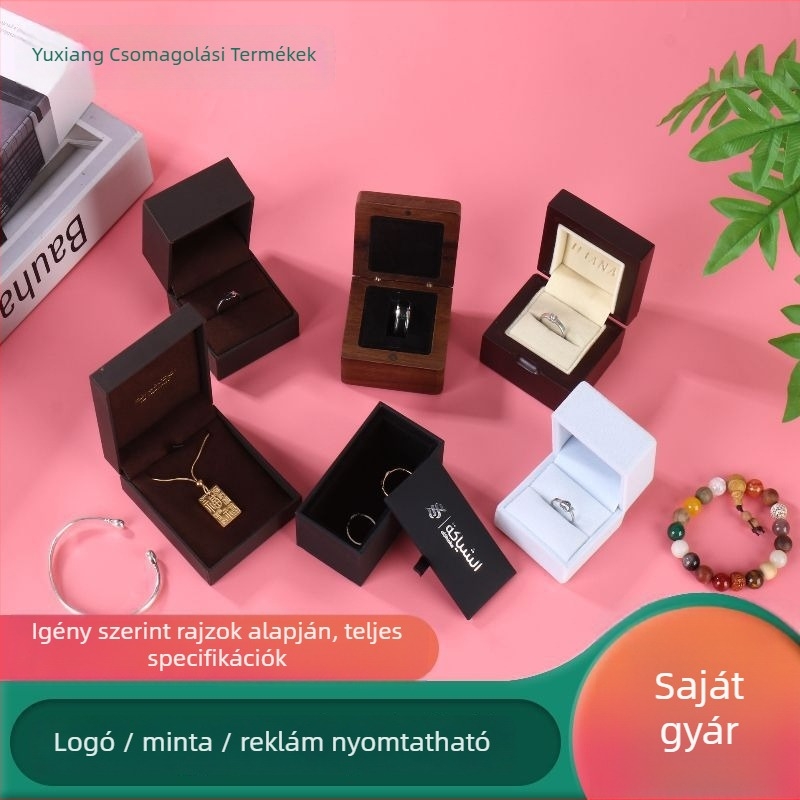 Textil ékszerdoboz gyűrűk csomagolásához, testreszabott, Yuxiang márka