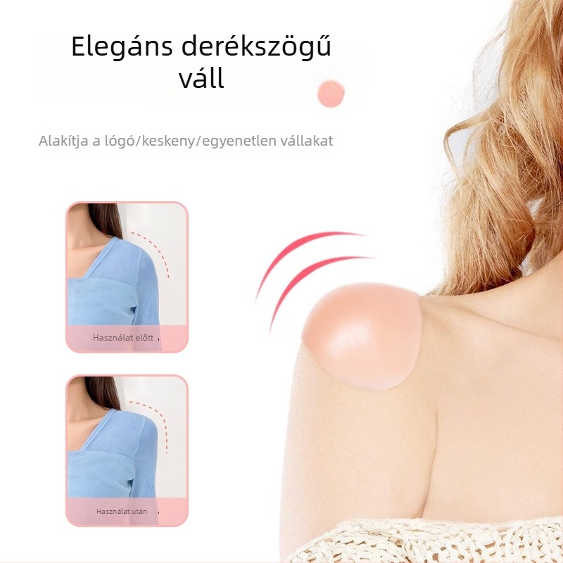 Derékszögű vállpárna láthatatlan csúszásmentes, szilikon és szivacs anyagból, uniszex
