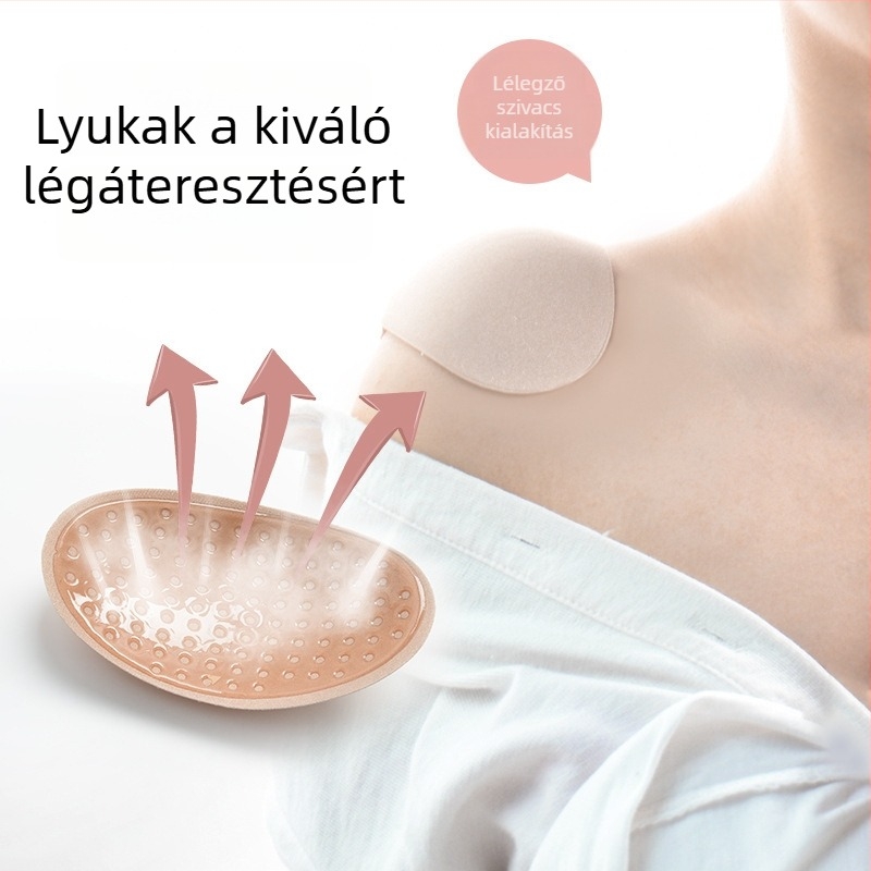 Derékszögű vállpárna láthatatlan csúszásmentes, szilikon és szivacs anyagból, uniszex