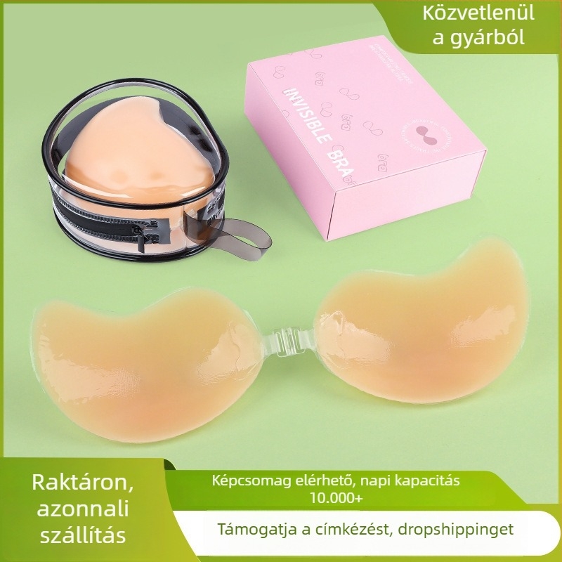 Szilikon mangó formájú melltapasz, egy darabos, láthatatlan, kis és nagy méretű mellekhez