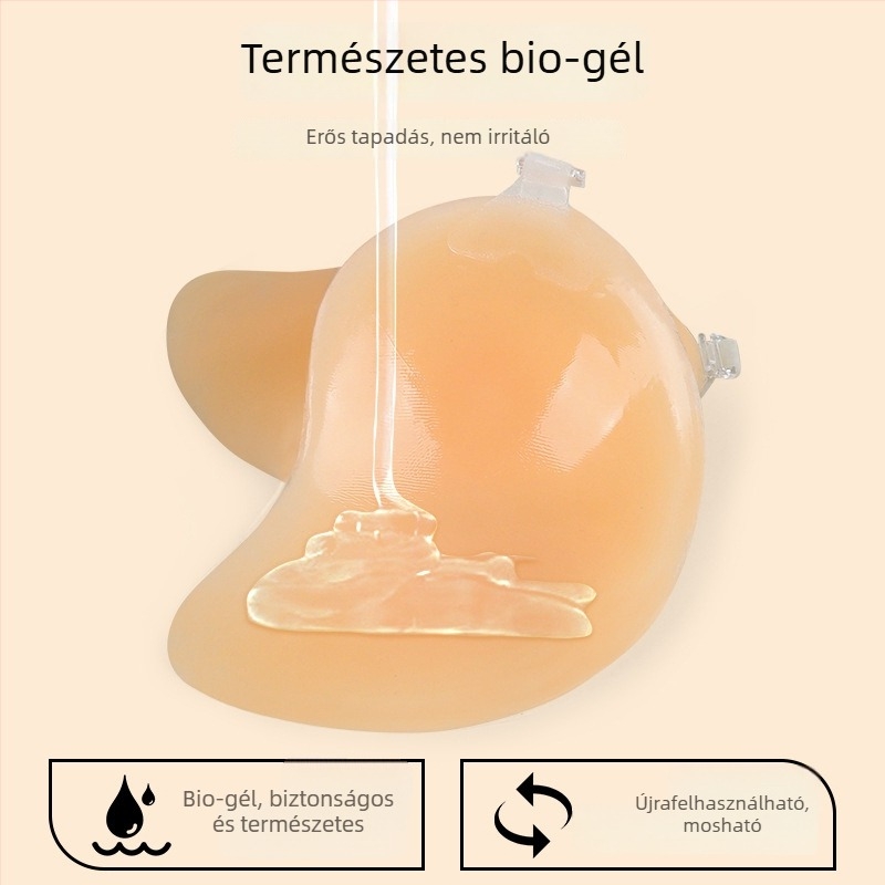 Szilikon mangó formájú melltapasz, egy darabos, láthatatlan, kis és nagy méretű mellekhez