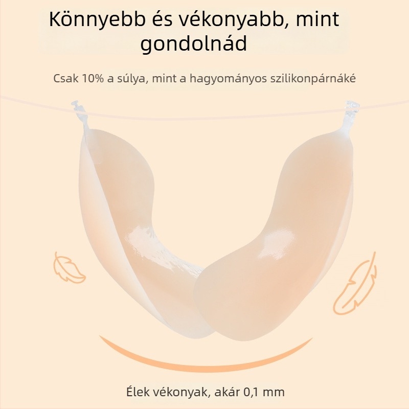 Szilikon mangó formájú melltapasz, egy darabos, láthatatlan, kis és nagy méretű mellekhez