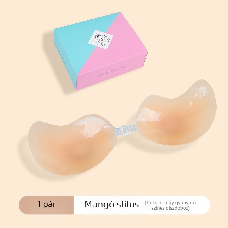 Szilikon mangó formájú melltapasz, egy darabos, láthatatlan, kis és nagy méretű mellekhez
