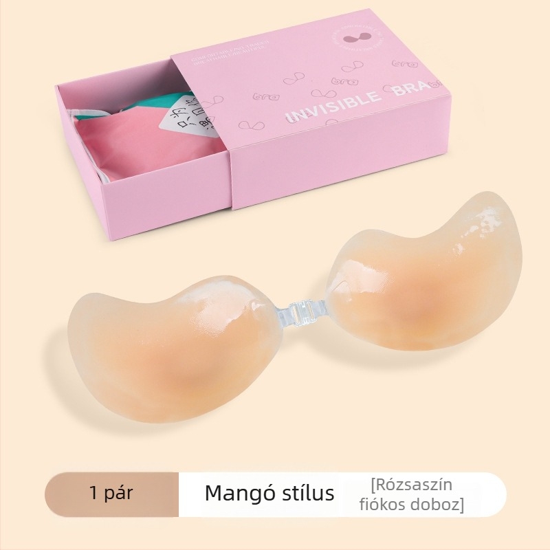 Szilikon mangó formájú melltapasz, egy darabos, láthatatlan, kis és nagy méretű mellekhez