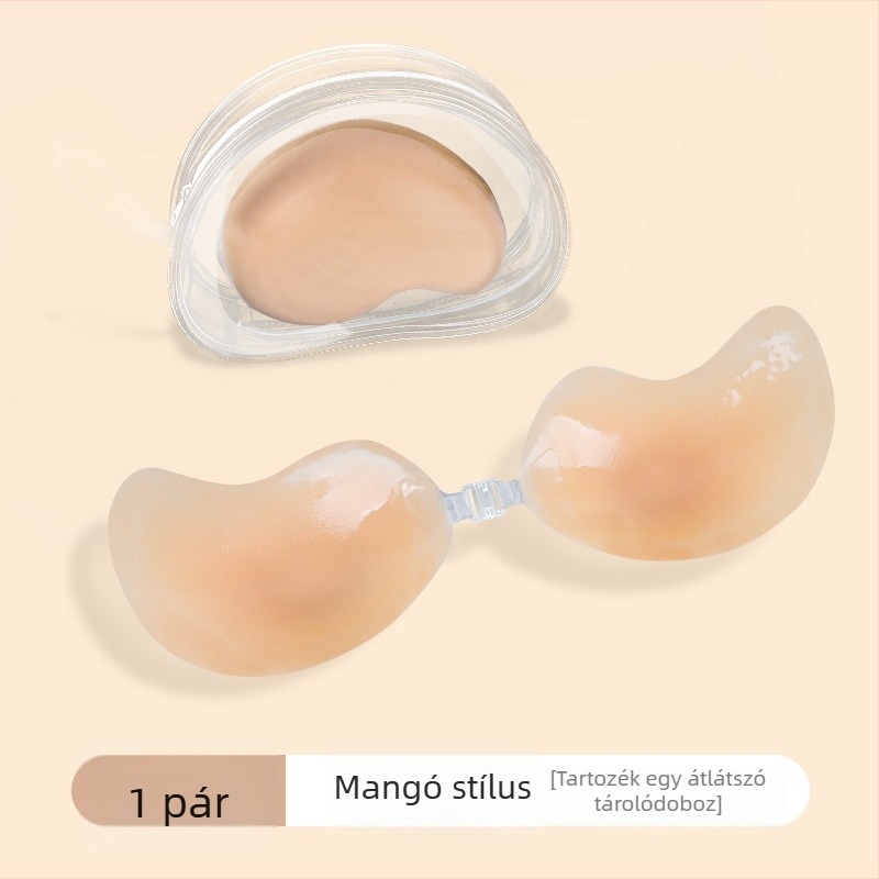Szilikon mangó formájú melltapasz, egy darabos, láthatatlan, kis és nagy méretű mellekhez
