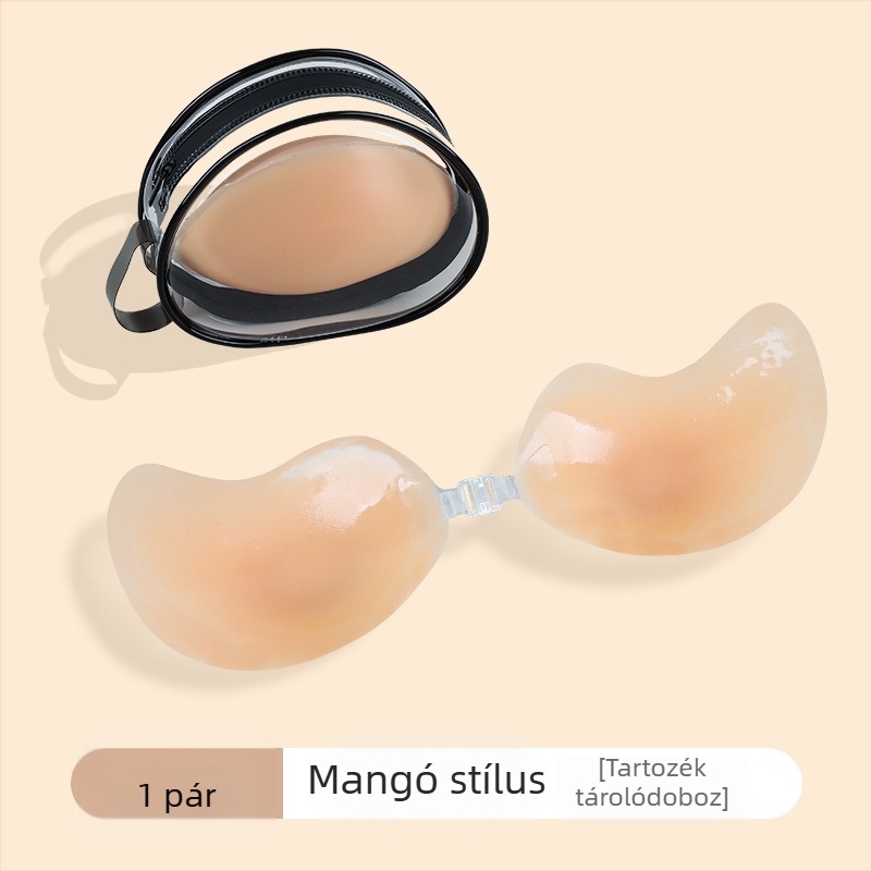 Szilikon mangó formájú melltapasz, egy darabos, láthatatlan, kis és nagy méretű mellekhez