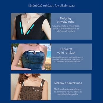 Láthatatlan mellkas tapaszok anti-csúszó vállpántokkal ruhákhoz