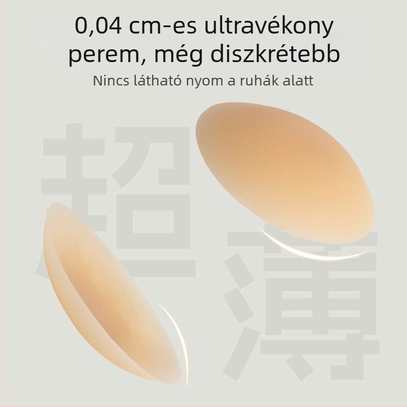 Ultra vékony szilikon melltapasz, láthatatlan, önadhézív, kör alakú