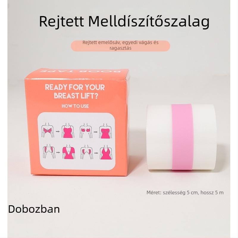 Szilikon mellszívó tapasz – ultra vékony, láthatatlan, lélegző, virág alakú mellbimbó formával, formázó szalag