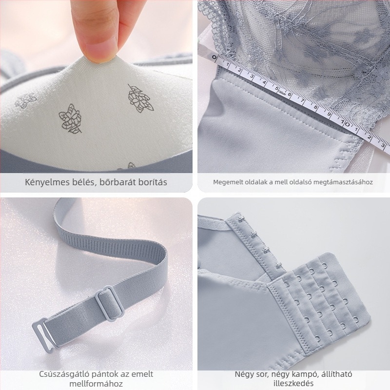 Push-up melltartó kismellűeknek, 5 cm vastag párnázással, acélgyűrű nélkül, formázó, állítható
