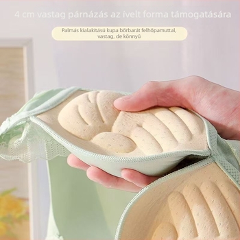 Csipkés push-up melltartó, 3/4 kosár, vastag formázott kosár, hátul négy sor kapcsos zár, állítható támasz