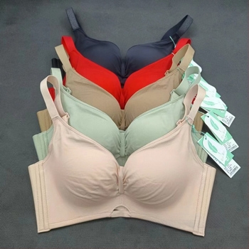 Vezeték nélküli push-up melltartó, 3/4 kosár, közepes vastagságú, oxigénmagvas pamut, sima felület, luxus
