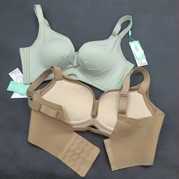 Vezeték nélküli push-up melltartó, 3/4 kosár, közepes vastagságú, oxigénmagvas pamut, sima felület, luxus
