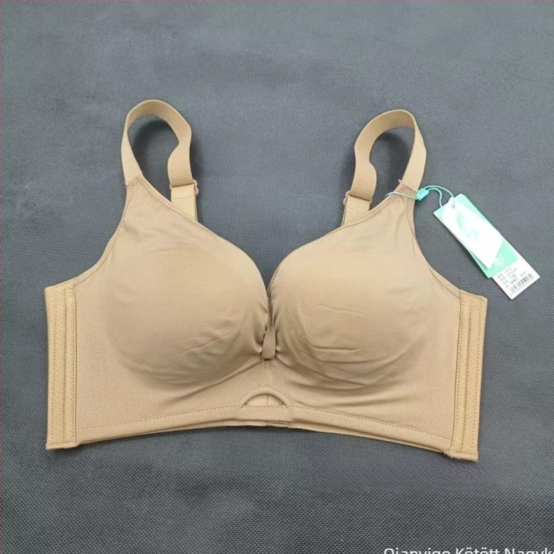Vezeték nélküli push-up melltartó, 3/4 kosár, közepes vastagságú, oxigénmagvas pamut, sima felület, luxus