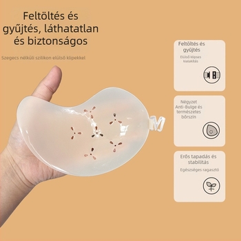 Szilikon melltapasz mangó formájú, ultra vékony, lélegző, láthatatlan, esküvői ruhához