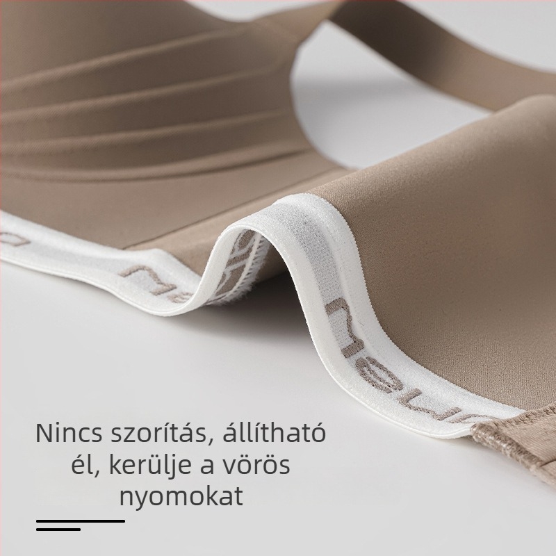 Női nylon melltartó 3/4-es kosár, vékony formázott kosár, rögzített vállpántok, hátul négy sor kapocs