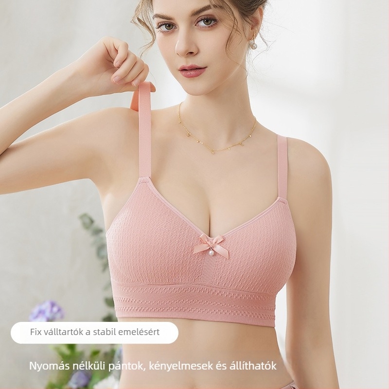 Melltartó 5/8 kosár, vékony formázott kosár, fix dupla vállpánt, nylon anyag, összegyűjti a mellet és nyújt felső támaszt