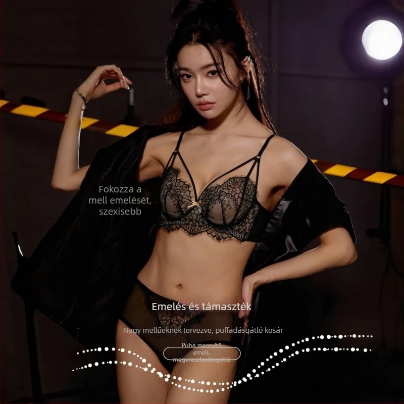 Neiyoumei Twilight illatú francia stílusú csipkés Push-Up melltartó állítható vállpántokkal, pamut bélés, modell 3331