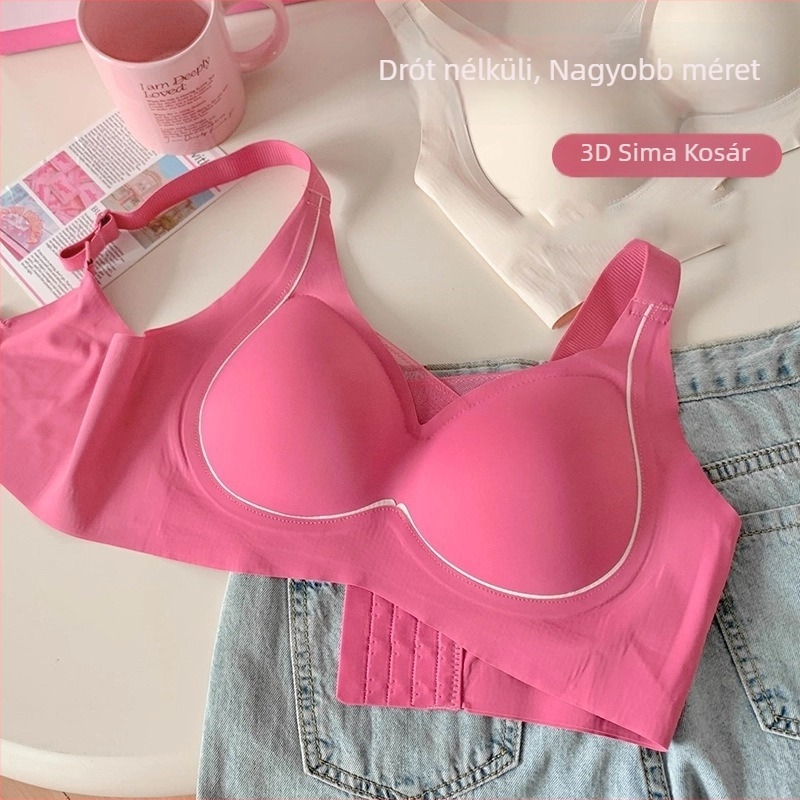 Női nylon alakformáló melltartó, teljes kosár, középméretű formázó kosár, felső tartás, oldalsó összegyűjtés a mellek körül, hátul állítható záródás