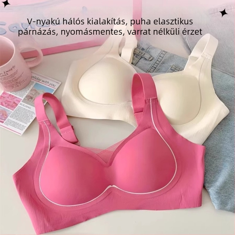 Női nylon alakformáló melltartó, teljes kosár, középméretű formázó kosár, felső tartás, oldalsó összegyűjtés a mellek körül, hátul állítható záródás