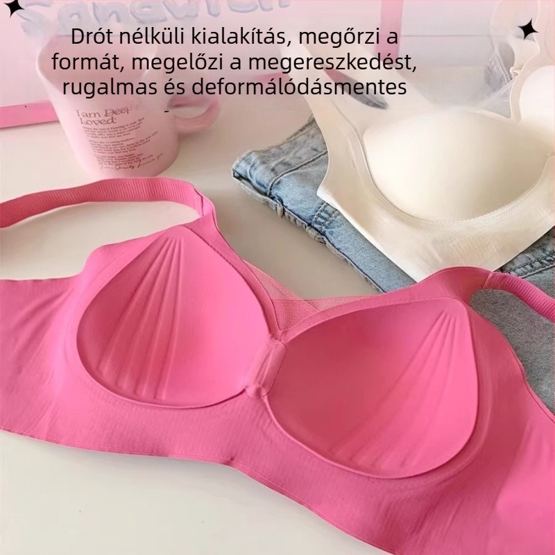 Női nylon alakformáló melltartó, teljes kosár, középméretű formázó kosár, felső tartás, oldalsó összegyűjtés a mellek körül, hátul állítható záródás