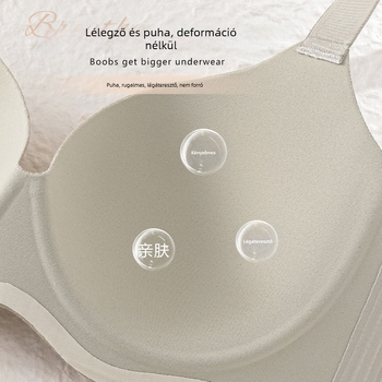 Női melltartó telt mellekhez, légáteresztő, vékony kialakítás, Push-Up, láthatatlan vonalak nélkül, 3/4 kosár, puha merevítő, plusz méret
