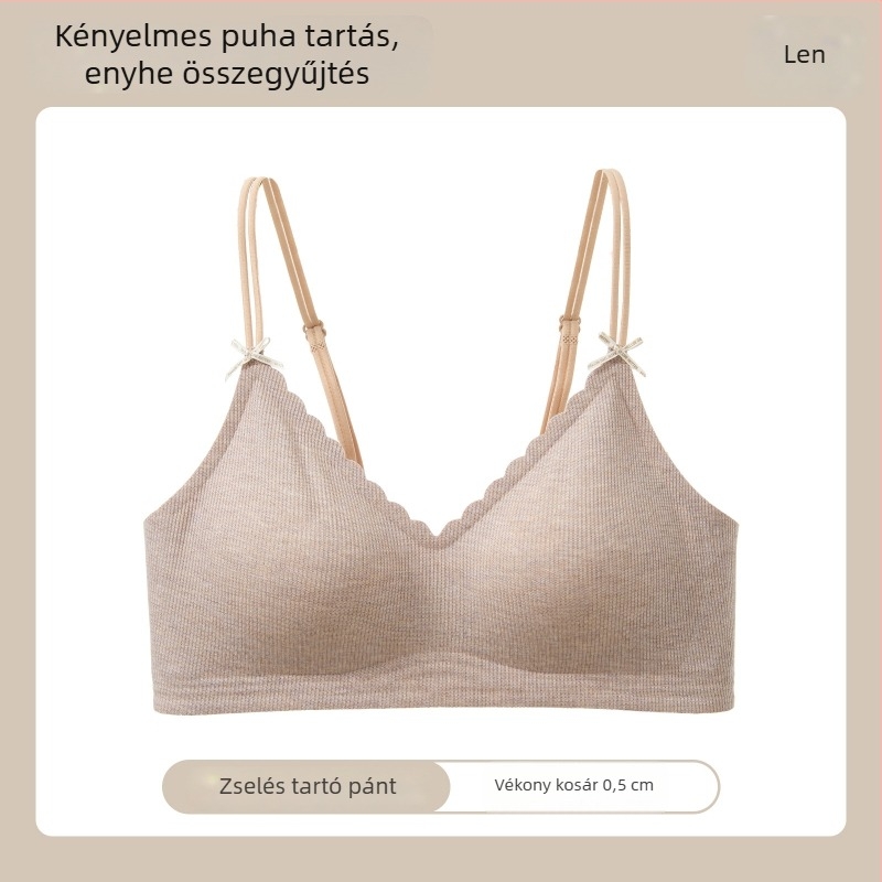 Seamless nude melltartó nőknek, vezeték nélküli, puha tartással, zselés sávval, vékony kosárkákkal, kis mellekhez