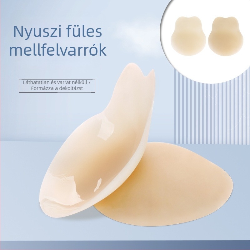 Szilikon mellspatch nyúlfül formájú, láthatatlan, újrahasználható, nagy méret, anti-megnyúlás és emelés