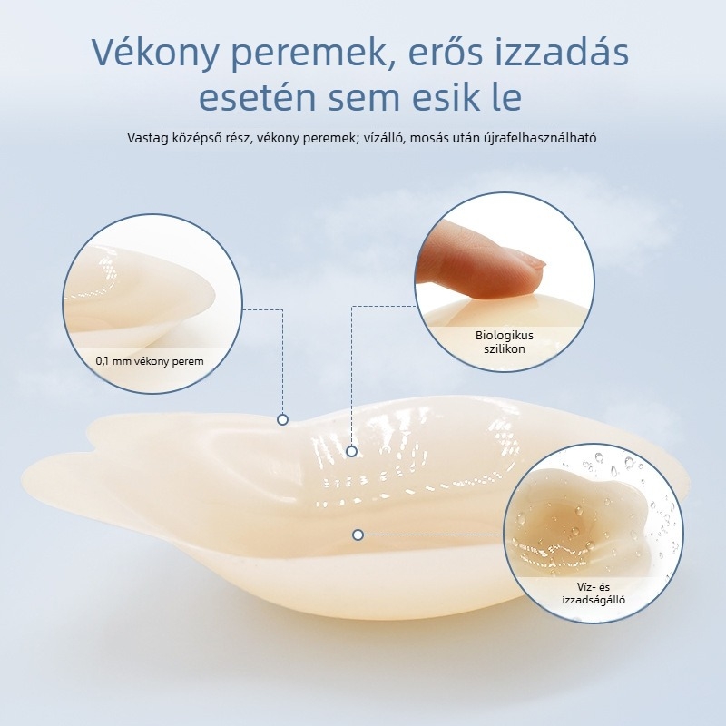 Szilikon mellspatch nyúlfül formájú, láthatatlan, újrahasználható, nagy méret, anti-megnyúlás és emelés