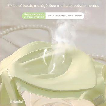 Varrat nélküli, merevítő nélküli melltartó, vékony formázott kosarakkal, kényelmes, tejszínű