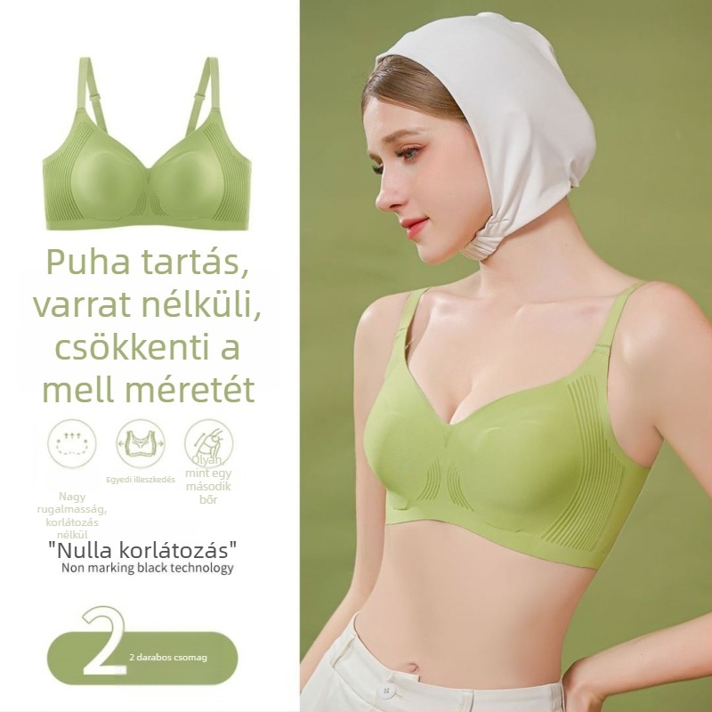 Varrat nélküli melltartó nagy keblekhez, összegyűjtő és tartó, vékony és kényelmes, szép háta