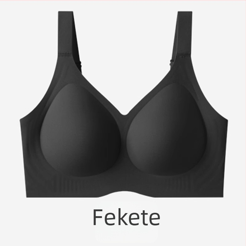 Plusz méretű, varrat nélküli, vezeték nélküli push-up melltartó oldalsó támasztással, láthatatlan ruhák alatt
