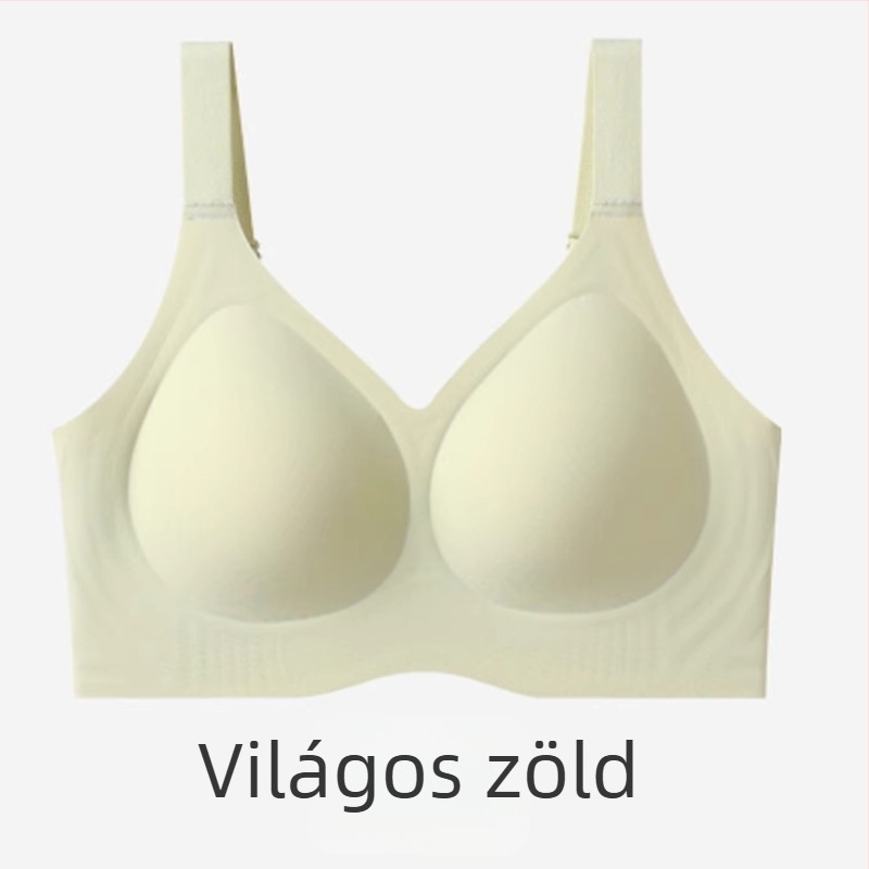 Plusz méretű, varrat nélküli, vezeték nélküli push-up melltartó oldalsó támasztással, láthatatlan ruhák alatt
