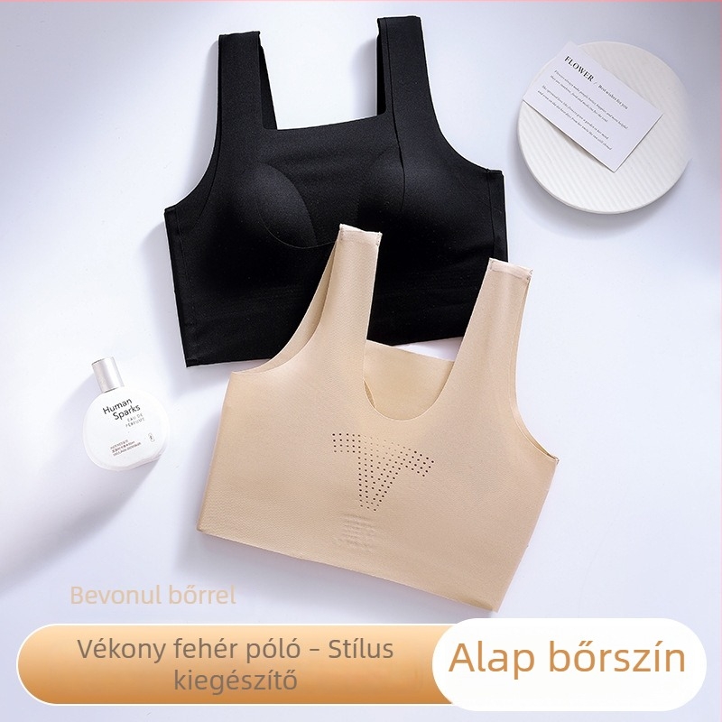 Vékony formázott kosaras melltartó, Rabbit Cup, Nylon anyag 90–95%, lélegző, láthatatlan, kényelmes, hátsó dizájn
