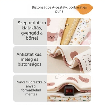 Gyerekeknek szóló pamut sál, őszi-téli szezon, rajzfilm minta, sima kötés, meleg