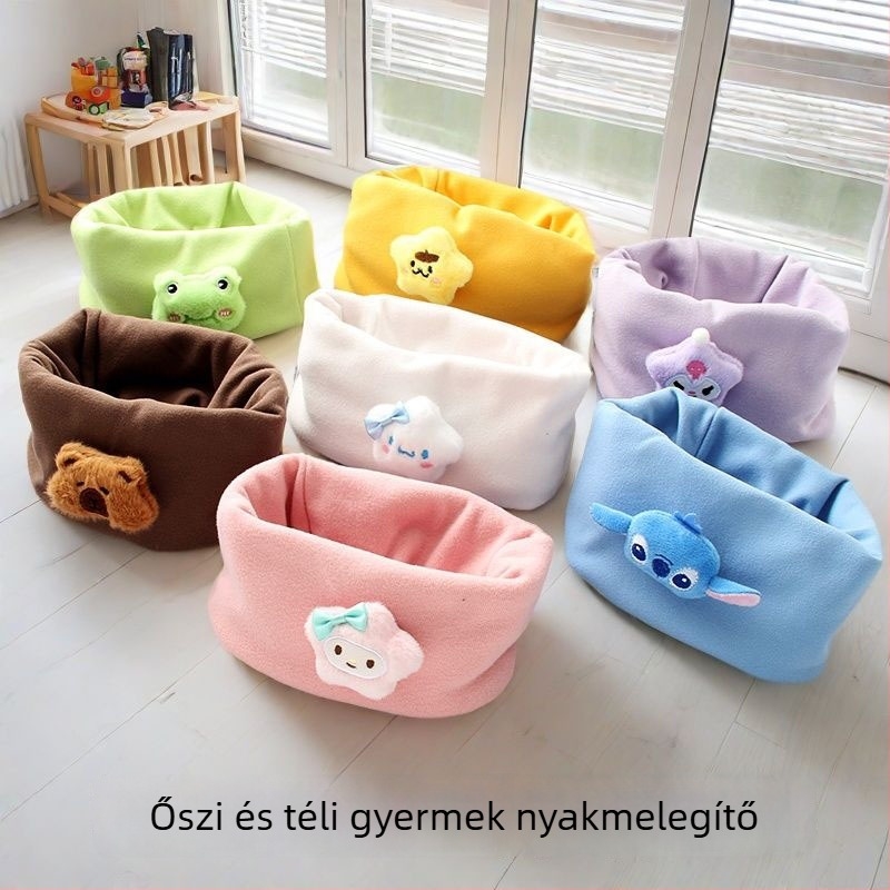 Gyerekeknek szóló sál, poliészter, meleg, egyszínű, téli-tavaszi-őszi
