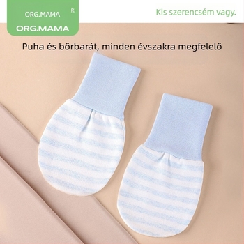 Pamut bébi kesztyűk – anti-karcolás arcvédelmi funkció, uniszex, újszülöttek számára, téli, tavaszi és őszi szezonokra