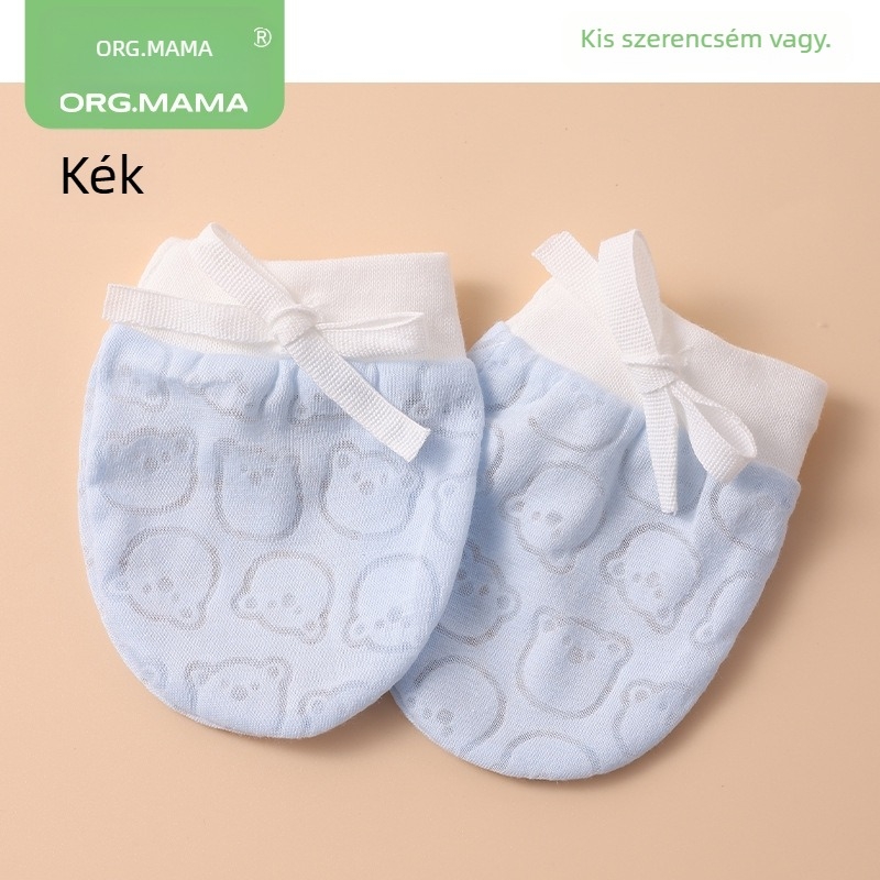 Pamut bébi kesztyűk – anti-karcolás arcvédelmi funkció, uniszex, újszülöttek számára, téli, tavaszi és őszi szezonokra