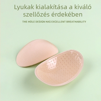 Átlátszó szilikon vállpárna – láthatatlan, öntapadó, csúszásmentes, derékszögű forma, keskeny vállakhoz, uniszex